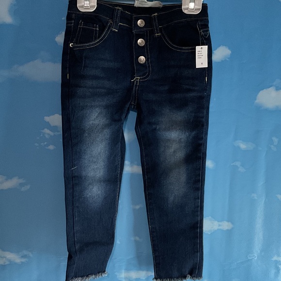 Jessica Simpson Striped Ruffle Top and Dark Jeans Set - Picture 3 of 4